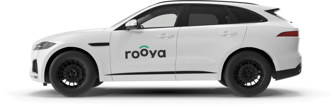 Illustration of a car in the Rooya fleet industries hero