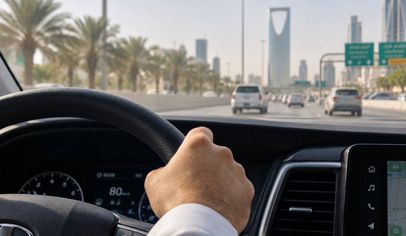 مركبة تابعة للأسطول مزودة بكاميرا ”رويا“ المثبتة على لوحة القيادة